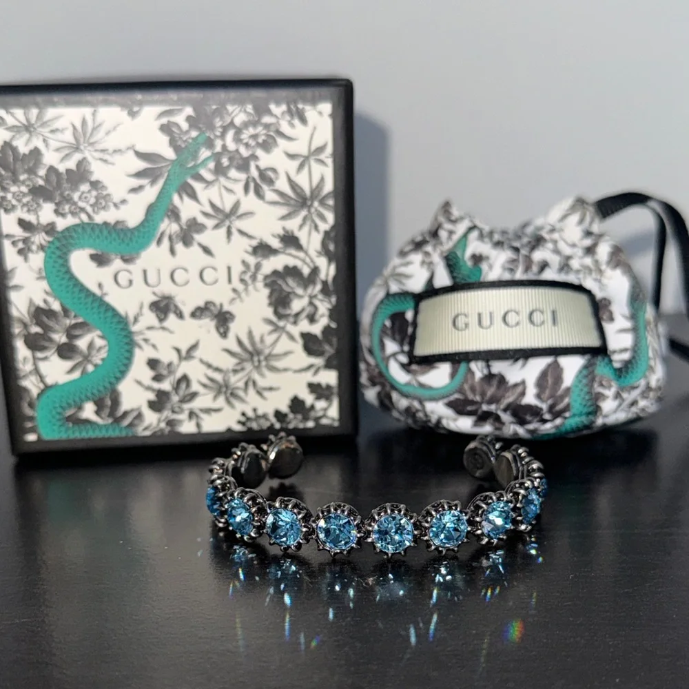 Gucci Women's Turquoise Bangle Full Inclusion - Picture 3 of 15